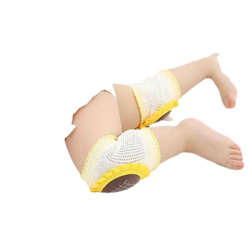 Triple par de rodilleras para bebé encriptadas con adhesivo antideslizante, con superficie de malla transpirable y alta elasticidad