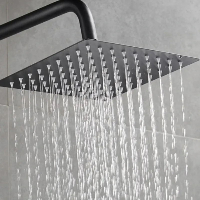 Schwarzes Badezimmer Dusche Home Set Kupfer Wasserhahn Wand Bad Kopf montiert