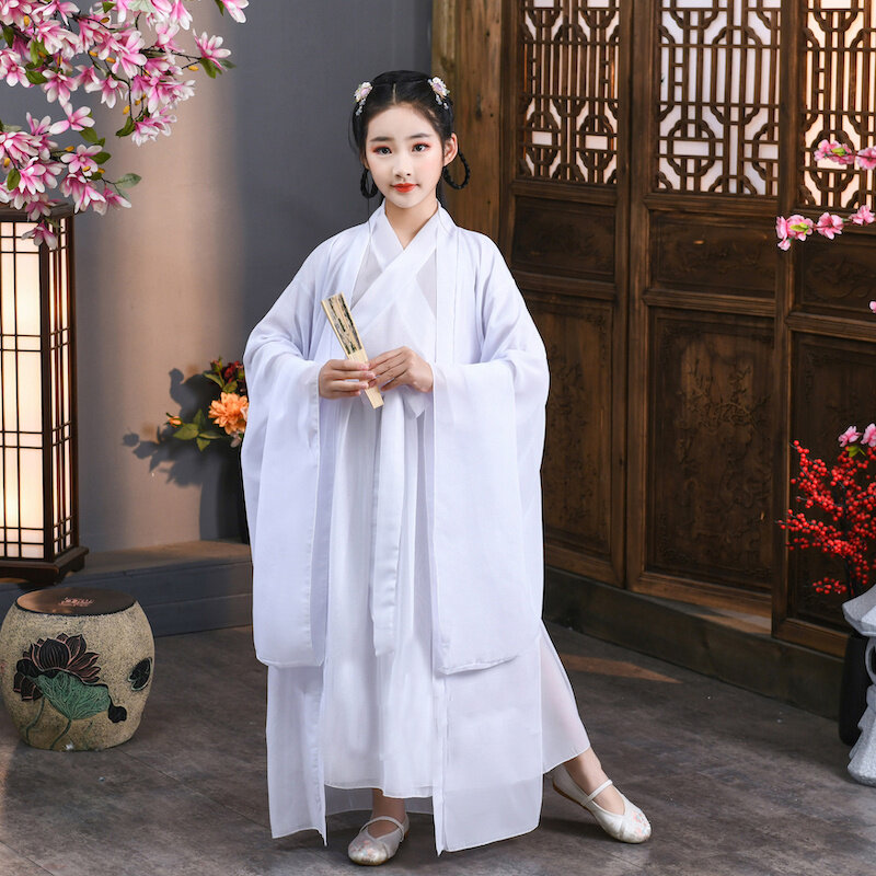 Hanfu Princess Dress for Baby Girl, Toddler, Summer Dress, Stage Performance, Wuxia Costume, Fairy, Ancient Cosplay, Photoshoot, Chinês