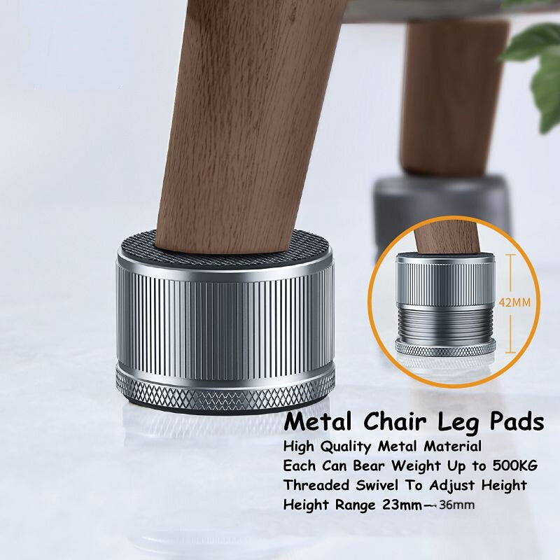 Eary 2/4 buah furnitur logam penguat kaki bantalan kasur Riser tinggi dapat diatur kaki Sofa pelindung lantai mesin cuci kaki Highten Cusion