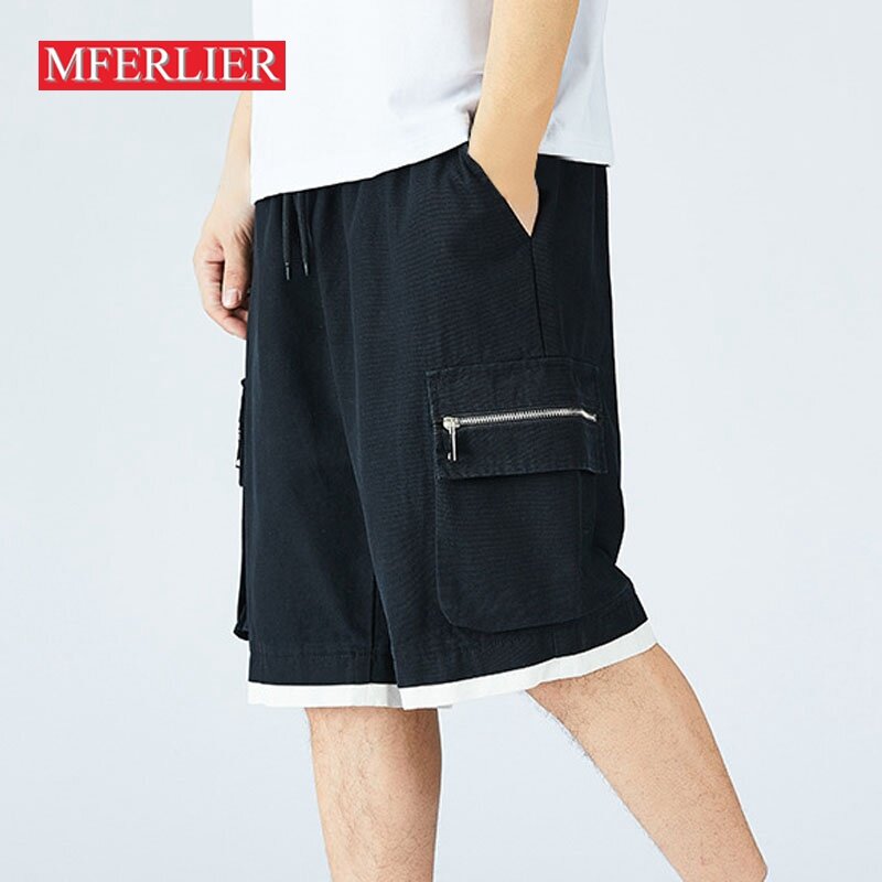 Pantalones cortos de verano para hombre, Shorts de talla grande 6XL, cintura 130cm 5XL