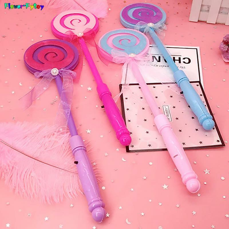 LED Lollipop Fairy Princess Wand Flash Light Glow Stick Party Supplies Lamp Toys Random Color