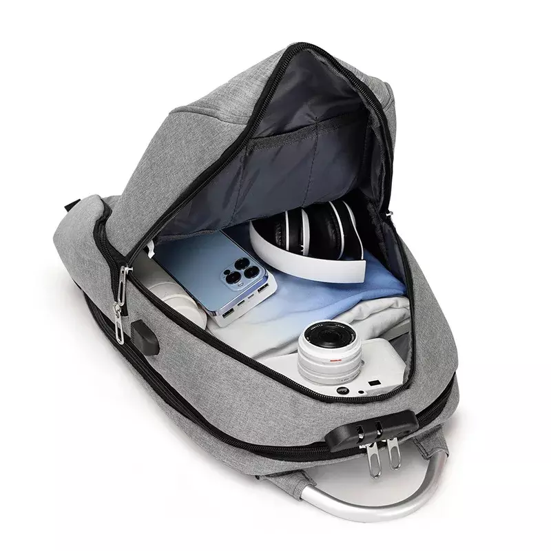 Biznesowa podróżna torba na laptopa z zabezpieczeniem przed kradzieżą i portem ładowania USB, torba na komputer techniczny pasuje do laptopa i notebooka 15,6 cala