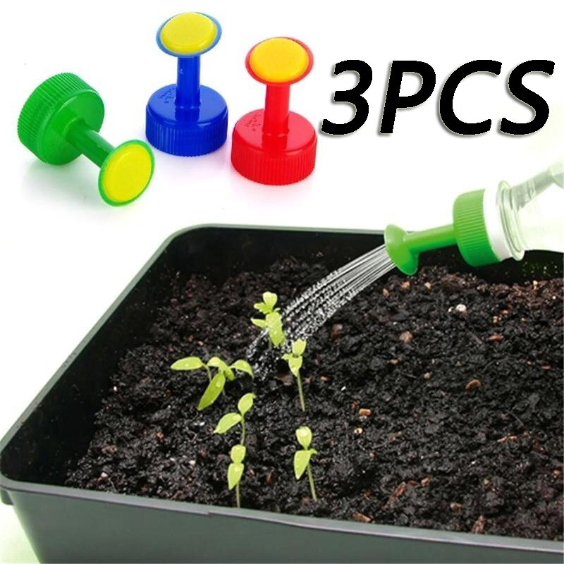 휴대용 플라스틱 작은 노즐 물병 뚜껑 교체 분무기, 가정용 급수 꽃 다육 식물 원예 도구, 3 개