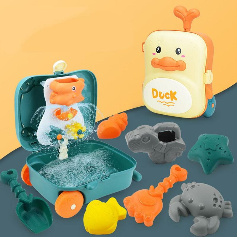 Детская портативная пляжная мини-игрушка с чехлом-тележкой, летние уличные игры, пляжные игрушки, подарок для детей