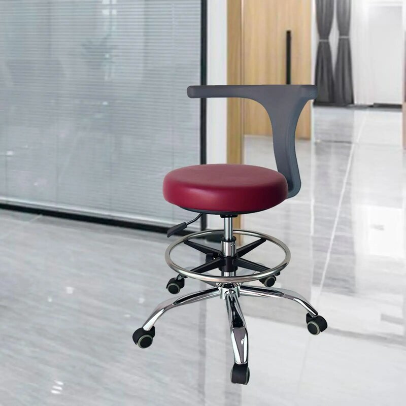 Anillo de reposapiés giratorio para silla de oficina, accesorio circular de acero inoxidable para sillas de comedor, montaje conveniente, resistente
