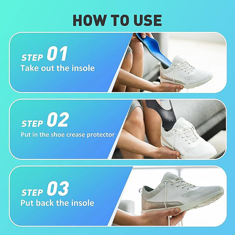 60Pcs Sapato Anti Vinco Protetor para Ténis Antirrugas Proteção para Sapatos Toe Caps Suporte Ball Shoe Stretcher Atacado