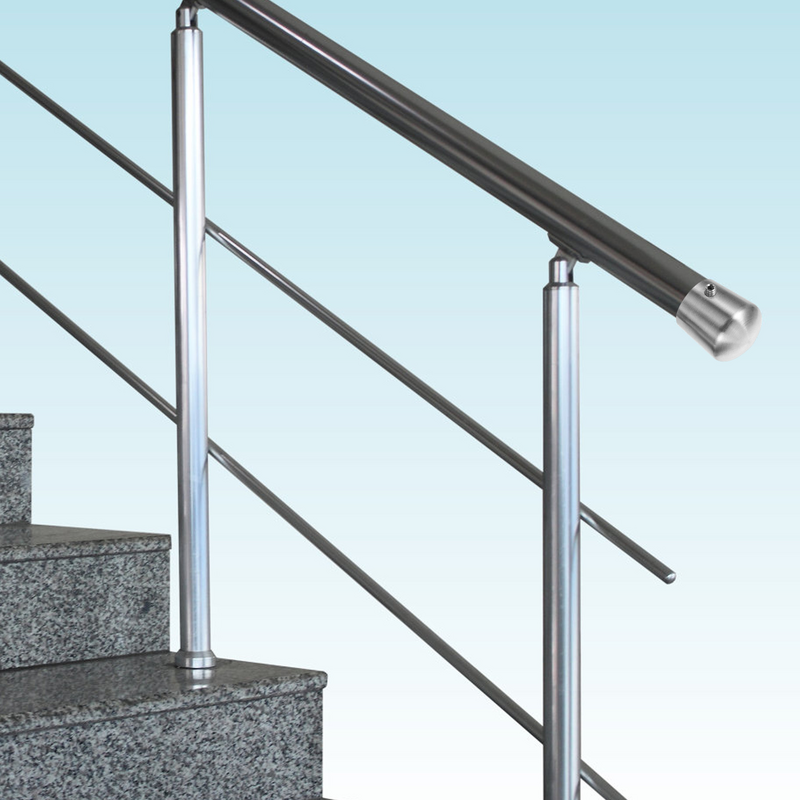 Pegangan penutup ujung tangga penutup rel tangan fitting bulat Post Stainless Steel Sealing Covers