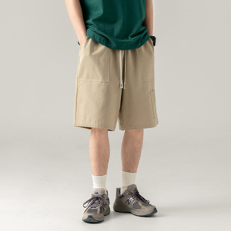 Удобные и стильные мужские хлопковые шорты-карго для лета, свободные спортивные шорты