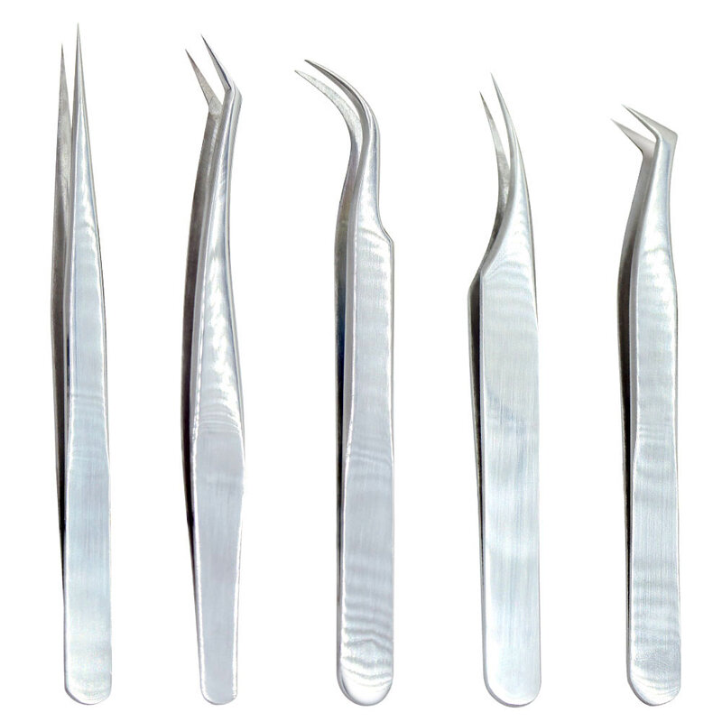 Muyd hochwertige Pinzette für Wimpern verlängerung polierter Edelstahl nicht magnetische anti statische Pinzette Wimpern Make-up-Werkzeuge