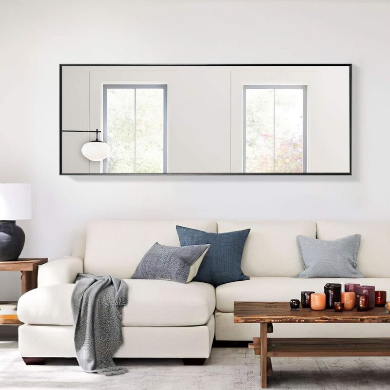Pełna długość lustro lustro z stojak 59 "x 20" duży prostokąt na podłogę do sypialni lustro bez ładunkowy ciała lusterka