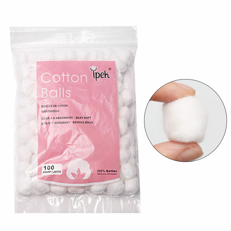100 unidades/pacote bolas de algodão unha polonês removedor ferramenta de limpeza uv gel unhas dicas mais limpo manicure arte do prego assossories