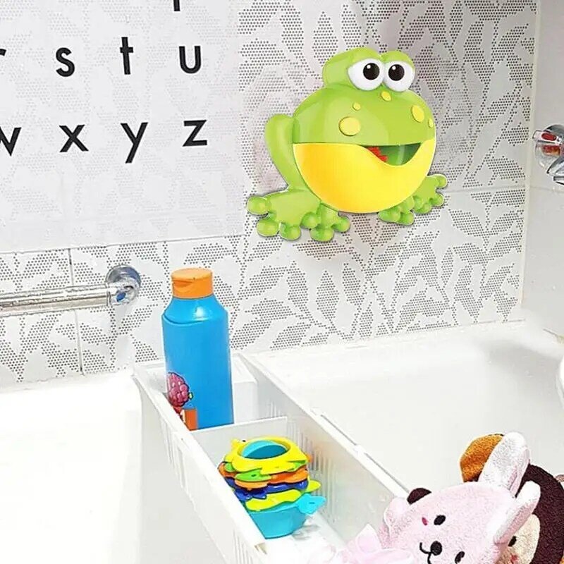 Mainan mandi otomatis, pembuat gelembung, katak, mainan mandi bayi, mesin pembuat gelembung dengan musik
