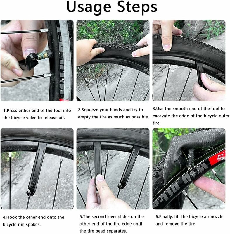 2/4PCS Plastic Bicycle Tire Lever Cycling Bike Tyre Crowbar Wear-resistant Elaborate Bike Repair Opener Breaker Tool Crow Bar