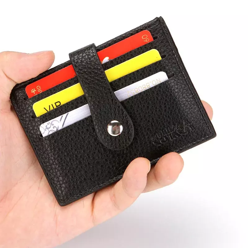 Тонкий кошелек из искусственной кожи для мужчин и женщин, Обложка для визиток с несколькими отделениями для банковских карт, кредитных карт, карамельных цветов