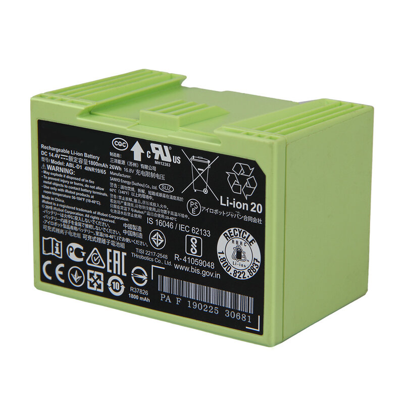 Original Replacement Battery ABL-D1 For iRobot Roomba i7 i7+ i8 e5 e6 7550 5150  e515020 e57150 e5152 e5154 e5158 i3 i4 1800mAh