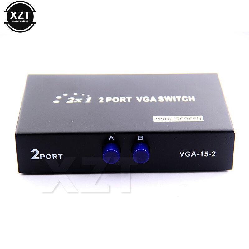 2 in 1 heraus Mini 2 ports VGA Converter Switch Box VGA/SVGA Video Manuelle Shared Selector Switch Box splitter für LCD PC Monitor