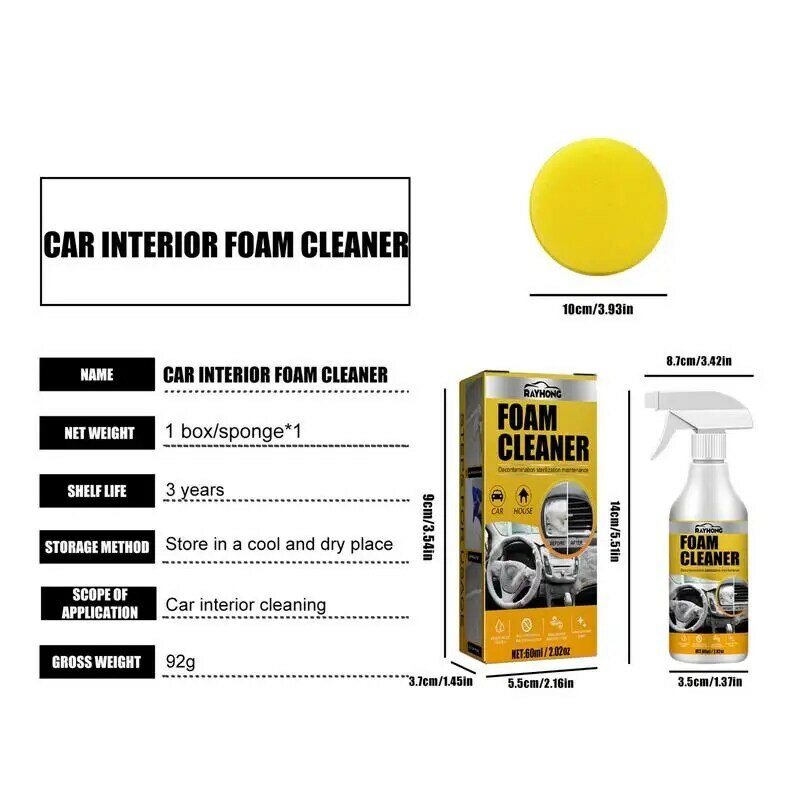 Quente multi-purpose limpador de espuma removedor de ferrugem limpeza assento de carro acessórios interiores do carro cozinha casa limpeza spray de espuma