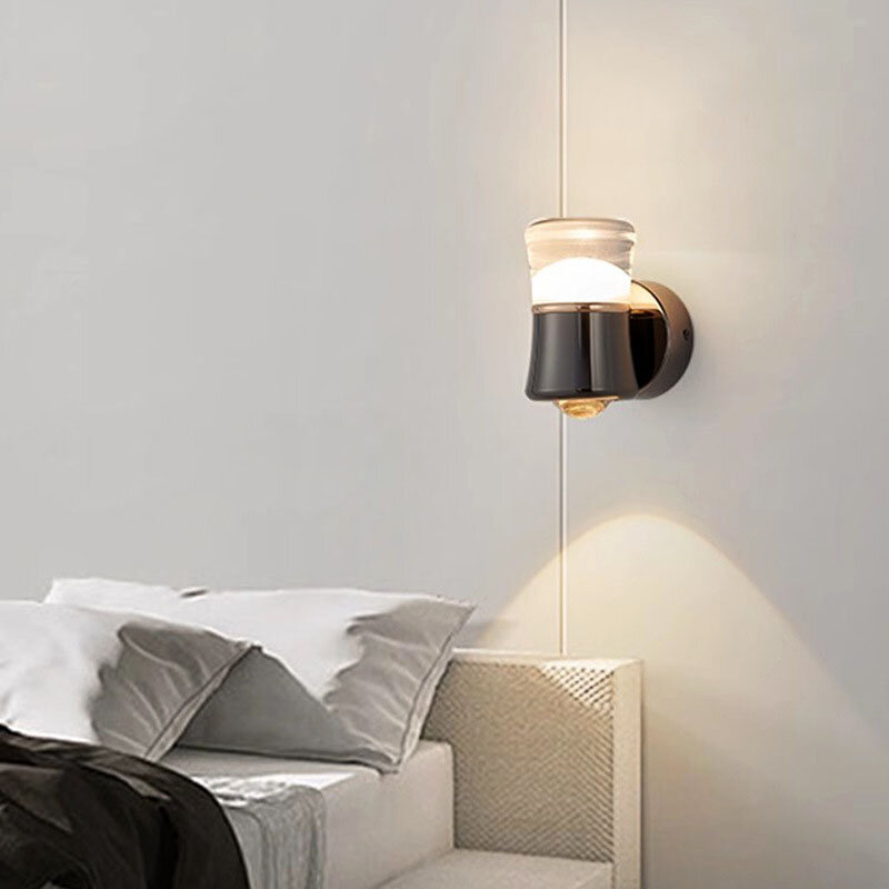 Современный минималистичный Поворотный Настенный светильник в скандинавском стиле для спальни, прикроватного столика, коридора, гостиной, фоновое настенное украшение, светодиодное освещение