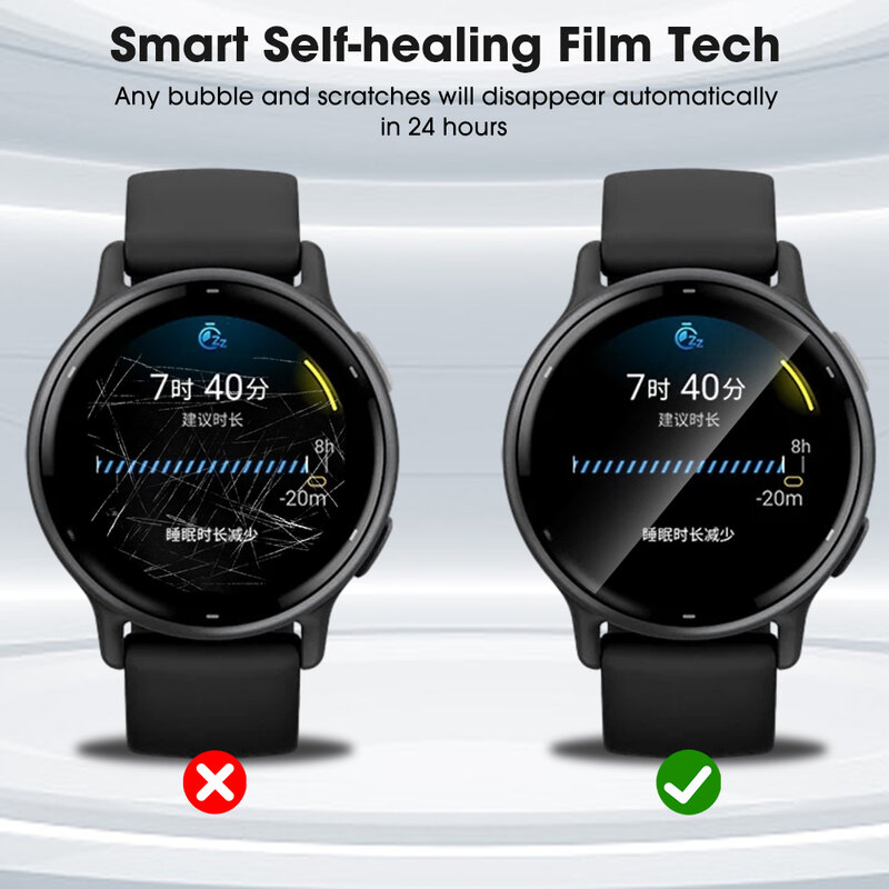 HD Limpar Protetor de Tela para Garmin Vivoactive 5 Smartwatch, Anti-scartch, Hidrogel, Películas Protetoras, Não Vidro