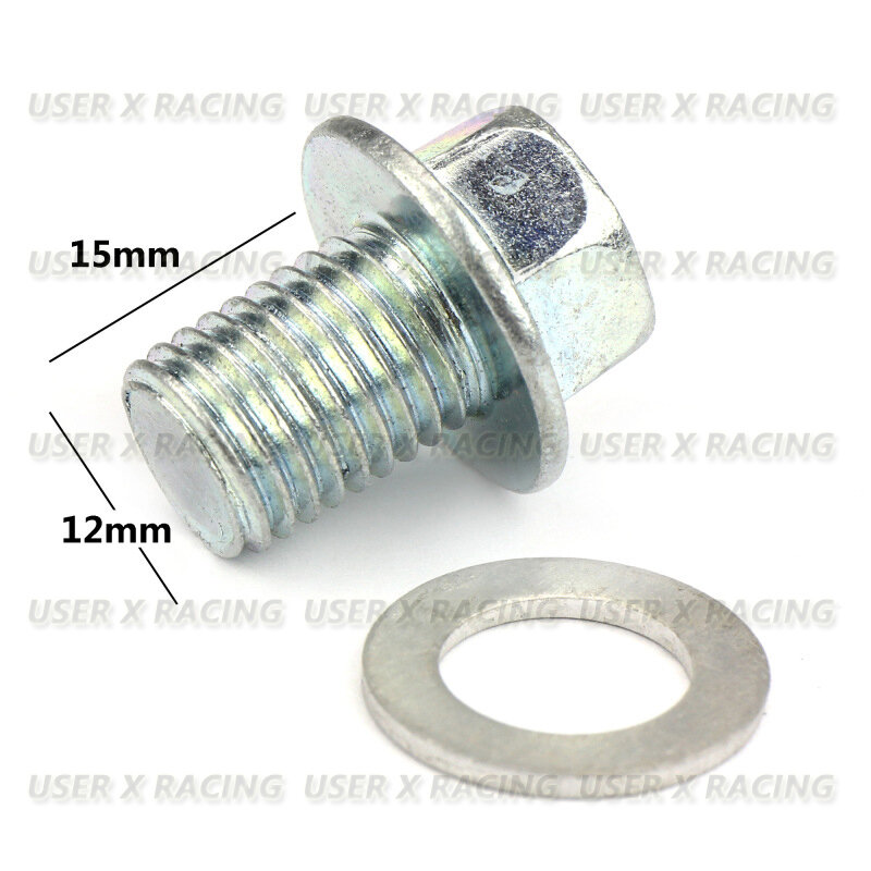 USERX Universal Motorcycle oil drain screw GY6 Left tank oil drain screw Oil drain screw Cover oil 12X15 For GY6 50 80 125 150