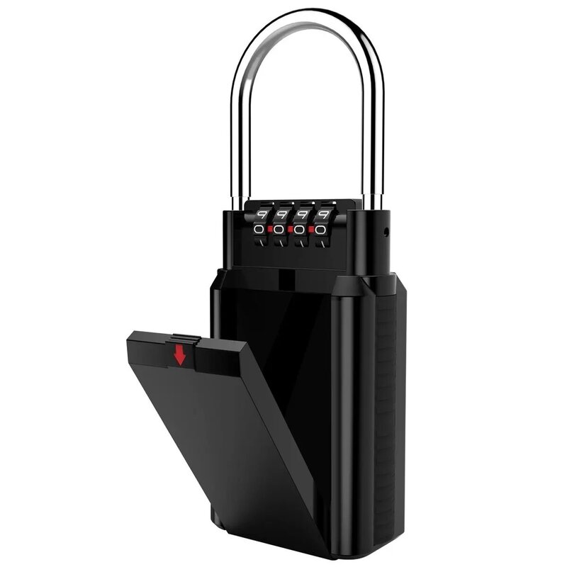 Combination Lock Box Key Safe Storage Lock Box 4-Digit Combination Lock Waterproof for Indoor Outdoor