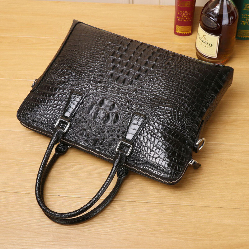Новый мужской деловой портфель из натуральной кожи, роскошная сумка на одно плечо для компьютера, Высококачественная модная сумка-мессенджер