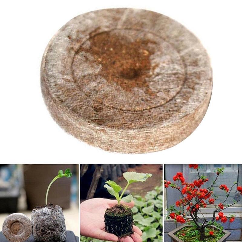 Bloque de plántulas de suelo nutritivo para jardín, gránulos de suelo de turba para plantas domésticas, composición de nutrientes, plantación comprimida, suministros de jardín