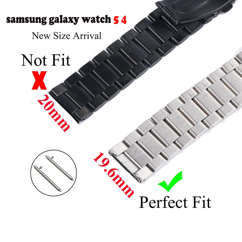 Bracelet en Acier Inoxydable pour Samsung Galaxy Watch 6 5/5 Pro, Classique, 45mm, 42mm, 46mm, 47mm, 40mm, 44mm, 4/4