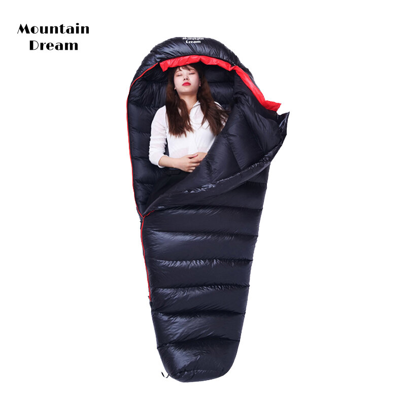 Mountaindream-Sac de couchage en duvet de canard ultraléger pour adultes, sac de couchage de camping, chaud, extérieur, maman, voyage