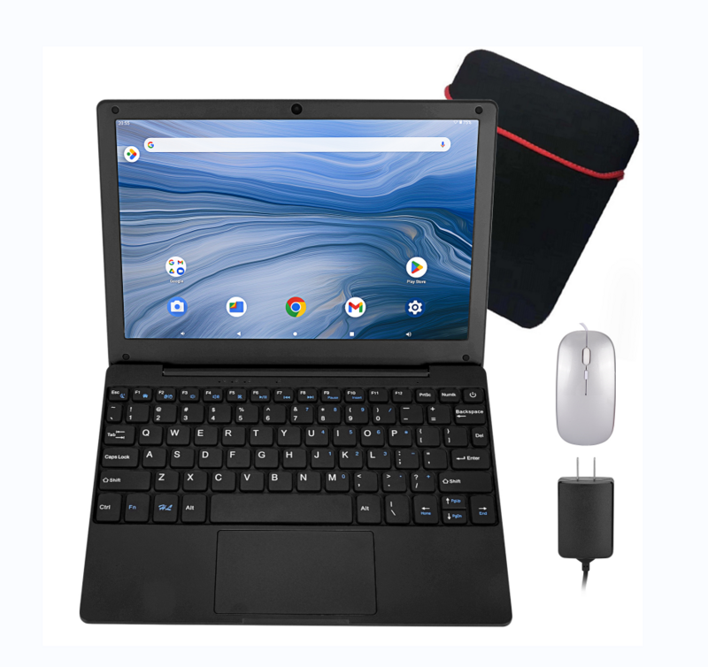 Ordenador portátil de 10,1 pulgadas, Mini ordenador con Android 12,0, Quad Core, 2 GB de RAM + 64GB de ROM, CPU A133, Wi-Fi, USB (negro)