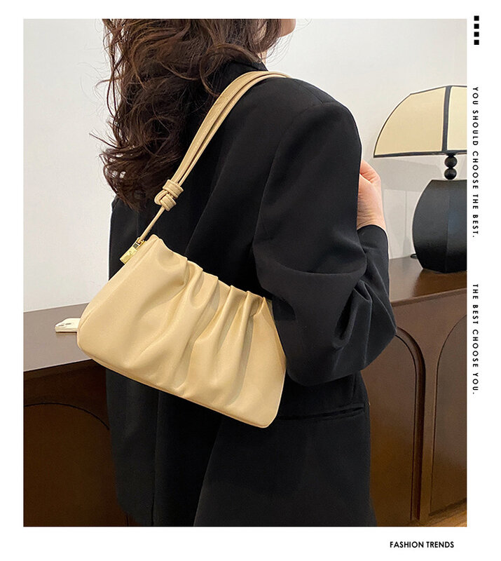 New Fashion Shoulder Bag Women's Versatile Underarm Bag Minimalist Style Ladies Handbag Messenger Bag