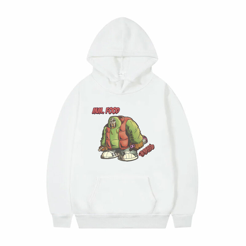 Худи Rapper Mf Doom Mm с рисунком еды и друзей, Забавный мультяшный пуловер с принтом рэпа для мужчин и женщин, повседневные худи большого размера в стиле хип-хоп