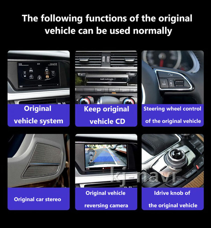 Android 13 Touch Screen para Audi, acessórios para carro, monitor Carplay, reprodutor de rádio automático multimídia, 12.3 Polegada, A6, A6L, A7, 2012-2019