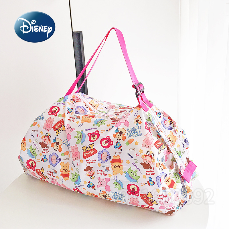 디즈니 Pooh Bear 여성용 여행 가방, 휴대용 여행 가방, 대용량 핸드백, 다기능 보관 가방, 패션, 신상