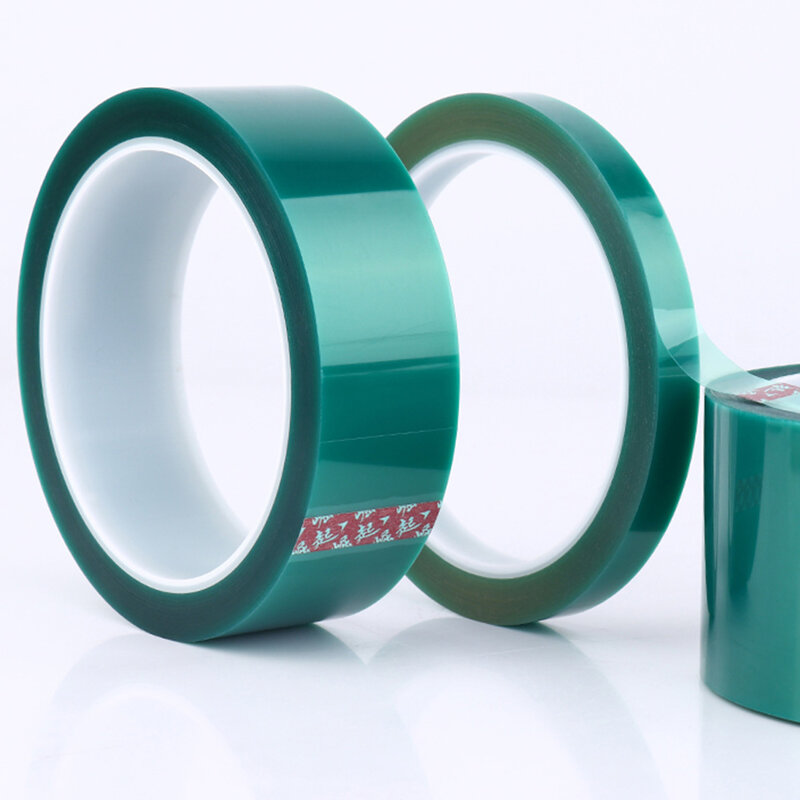 Rollo de 33 m/rollo de cinta de película PET verde resistente al calor de alta temperatura PCB soldadura SMT escudo de protección de aislamiento