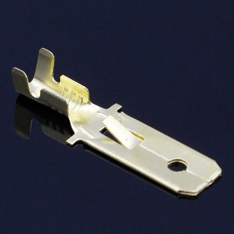 Cobre Masculino Fio Splice Friso Terminal, Conector Spade, 6,3mm, 20Pcs por lote