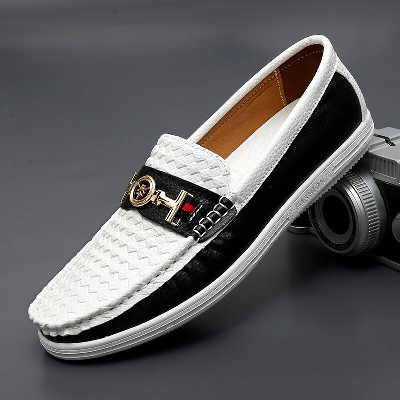 39-48 nowa moda wysokiej jakości komfortowe męskie skórzane buty na co dzień eleganckie jazdy chłopiec Tênis Masculino mokasyny na płaskiej podeszwie Luxus