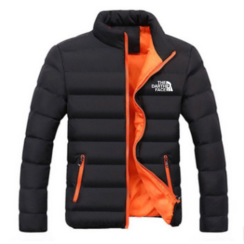 メンズカジュアルスリムフィットジャケット,ハイカラー,冬のファッション,新しいトレンド2022