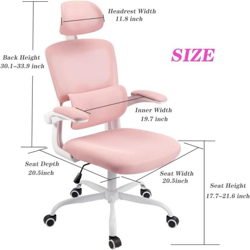 Эргономичное офисное кресло с 3D регулируемой поддержкой поясницы, офисное кресло с высокой спинкой и откидными подлокотниками, 2024