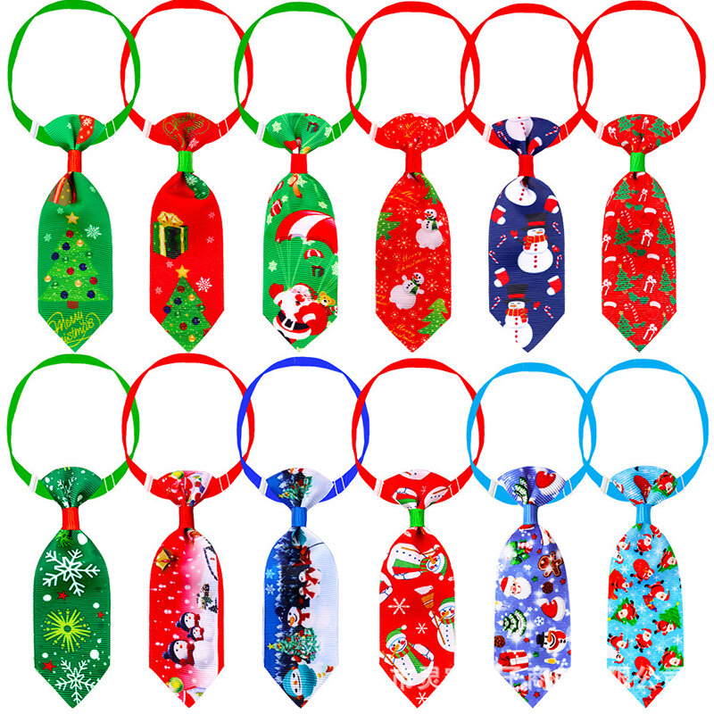 10pcs Dog Tie For Christmas For Dogs Pets  Bowties Neckties Christmas Dog Grooming Pet Accessories For Small Dogs