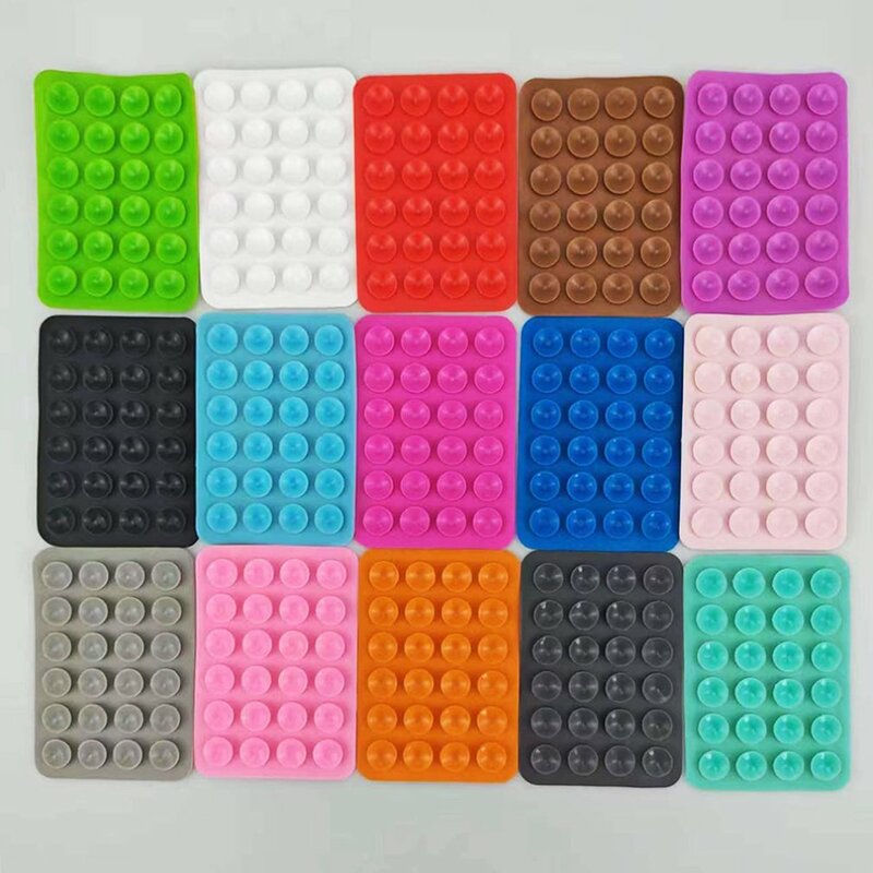 Mobile Phone Silicone Suction Cup 24 Square Mobile Phone Suction Cups Mobile Phone Leather Case Silicone Suction Cup