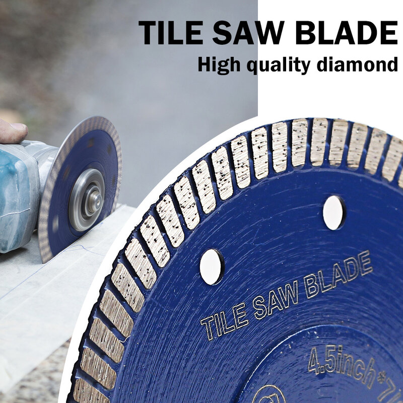 Hoja de diamante de 105-115mm, hoja de sierra Turbo para corte de azulejos de cerámica, mármol, granito