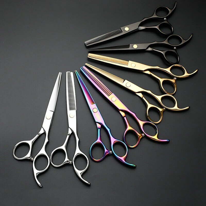 Tijeras de peluquería profesionales, accesorios de peluquero, tijeras de Metal para cortar el cabello, herramienta de estilismo