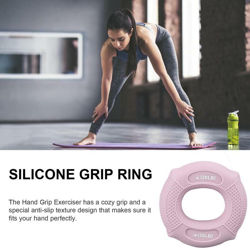 Grip Strength Trainer Strength Grip Exerciser Ring Trainer Reusable Silicone Rings Fingers Forearms Exercises Grip Trainer For