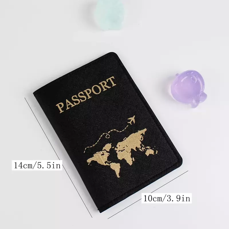 Sarung paspor Pria Wanita, dompet paspor kulit PU marmer modis untuk pria dan wanita