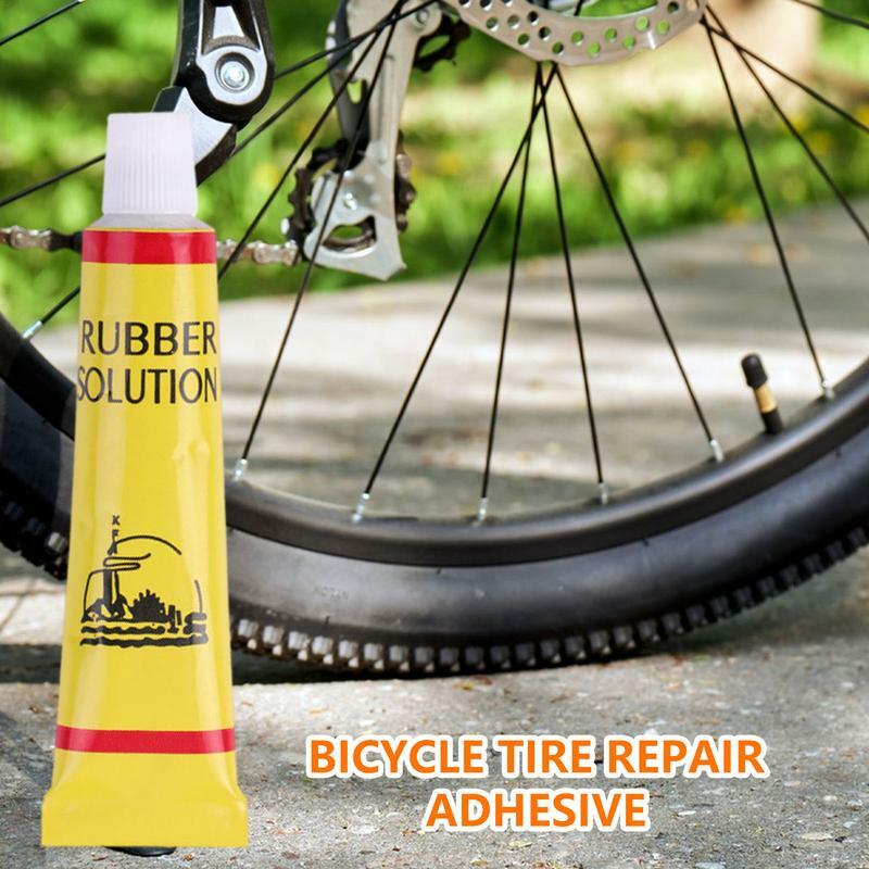 Parches de pegamento para reparación de neumáticos, pegamento de cemento para reparación de tubo interior de bicicleta, adhesivo compacto y fuerte