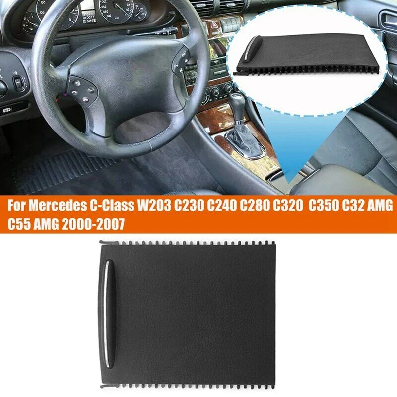 A20368001239051 cubierta de consola central negra, persiana enrollable para Mercedes Clase C W203 2000-2007, cortina portabotellas