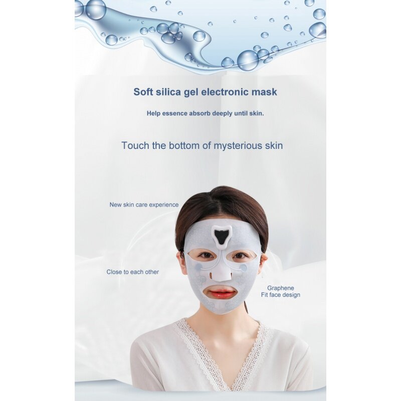 Masque de massage facial électrique à micro courant EMS, vibration SPA beauté soins de la peau