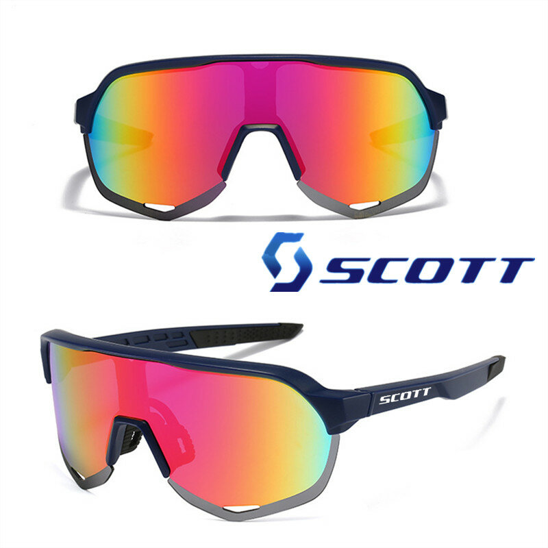 Baru SCOTT kacamata hitam olahraga luar ruangan pria dan wanita UV400 antisilau UV sepeda berkendara memancing perjalanan kacamata 5 warna